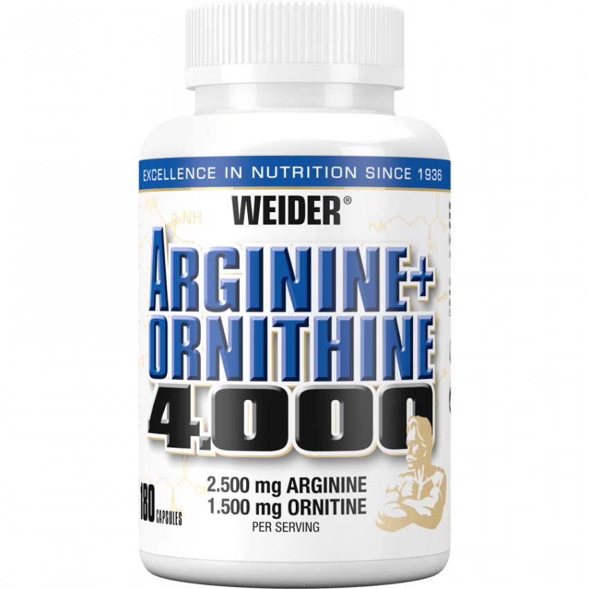 Arginine Ornithine 4000, 180 CAPSULES